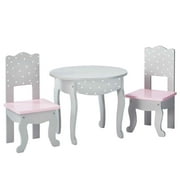 Olivias World 18" Baby Doll Wooden Furniture Indoor Table Chairs Set TD-0208AG