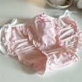 thumbnail image 6 of Women's Ice Silk Side Tie Panties Low Rise Bikinis Breathable Bowknot Underwear Soft youngsters Underpants, 6 of 20