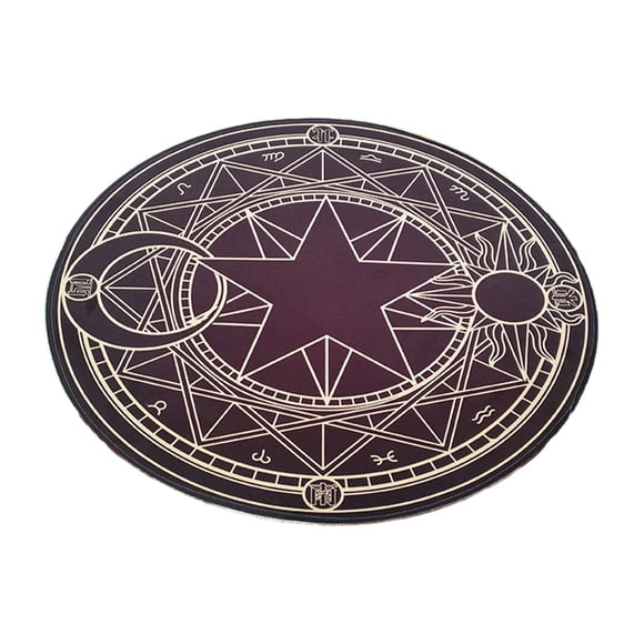 Advancent Tapete de piso - Poliéster hecho seguro para todos Alfombra redonda de textura Dibujos animados Sakura Yellow Line Starts 60cm Type3 NO3