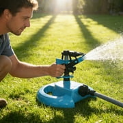 Automatic Rotating Nozzle Sprinkler for Lawn, Motion Activated Sprinkler System, Garden Irrigation Tool for Yard Watering Pet Deterrent, Irrigation and Sprinklers