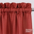 thumbnail image 3 of 2 Pcs Waffle Weave Fabric Tier Curtain, Rod Pocket Waterproof Small Curtain, 3 of 6