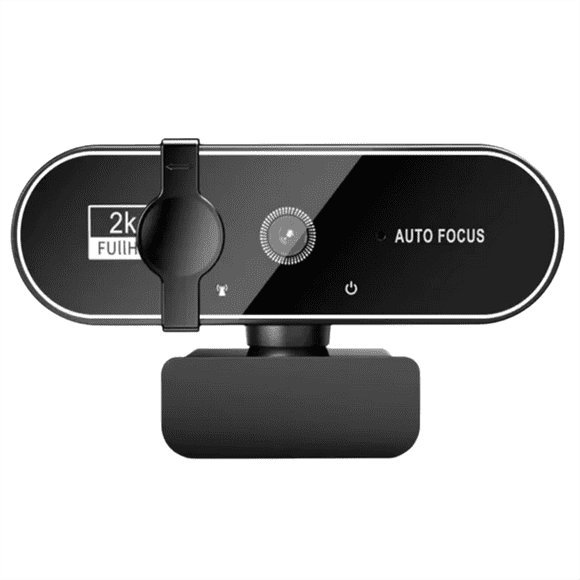 Cámara Web con Enfoque Automático, Transmisión en Directo y Micrófono, Full HD, para PC, Portátil, 2K