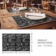 thumbnail image 3 of Placemats Set of 4, Black Coffee Woven Placemat, Linen Place Mats for Kitchen/Dining Tables, Farmhouses Modern Simple Cup Plants Washable Table Mats for Party, 3 of 8