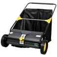 thumbnail image 2 of Black ABS+Steel Hand Push Lawn Sweeper - 26 in Sweeping Width, 7 cu. ft Hopper for Leaf & Grass Collection, 2 of 9