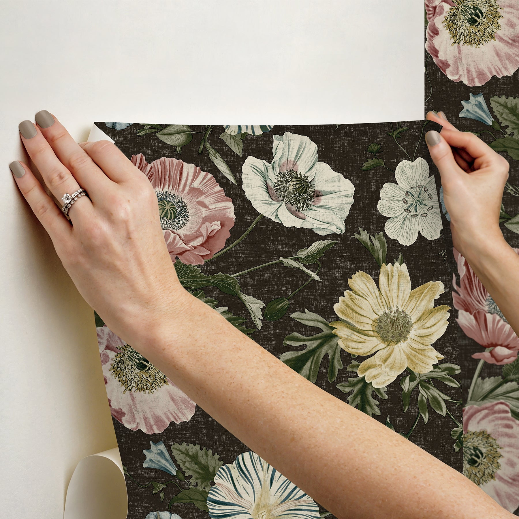 Vintage Poppy Peel & Stick Wallpaper