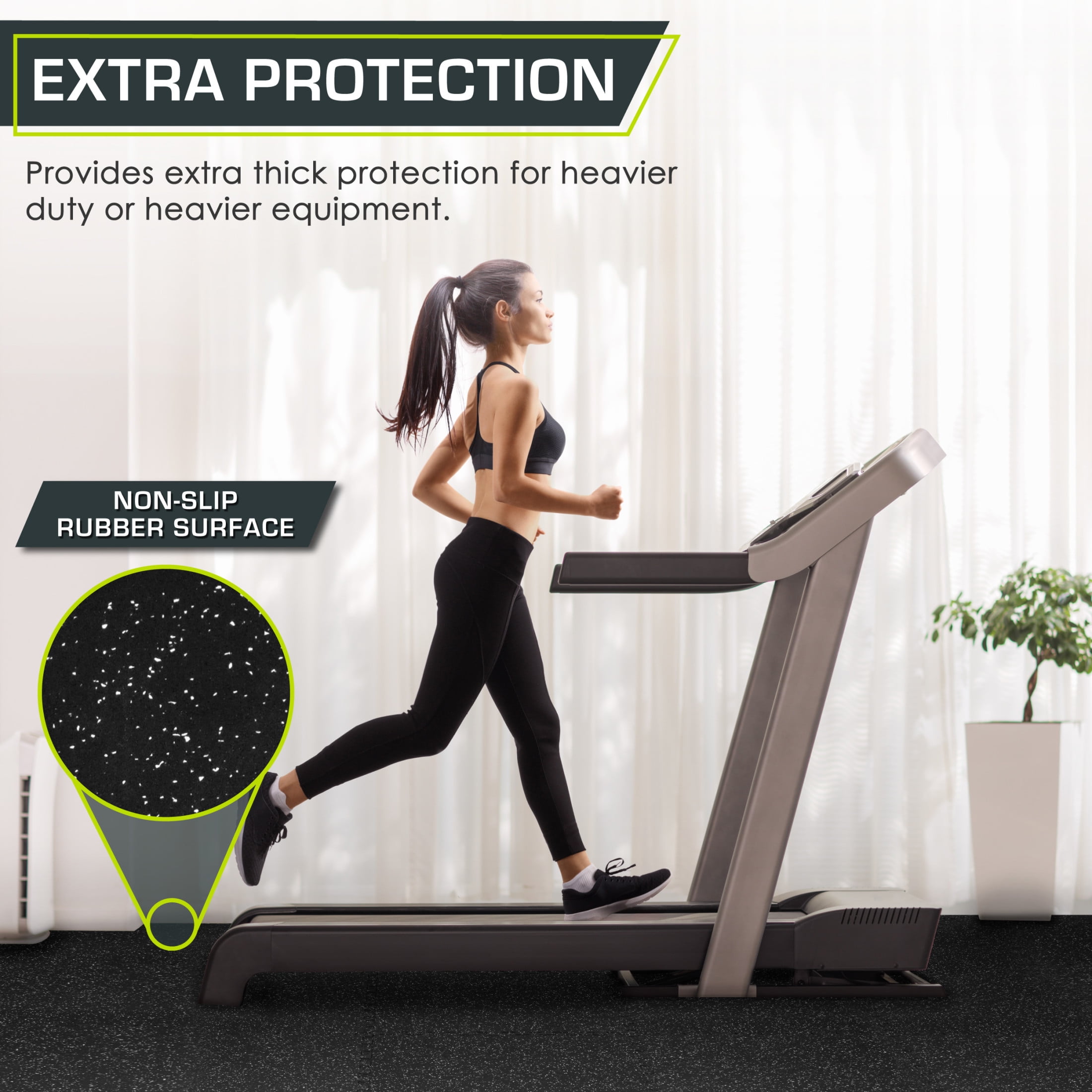 ProsourceFit Rubber Top Exercise Puzzle Mat 3/4-in, EVA Foam & Rubber Tiles