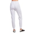 thumbnail image 3 of Sofra Women's Jersey Cotton Jogger Pants with Side Pockets for Yoga Running Workout White, 3 of 7