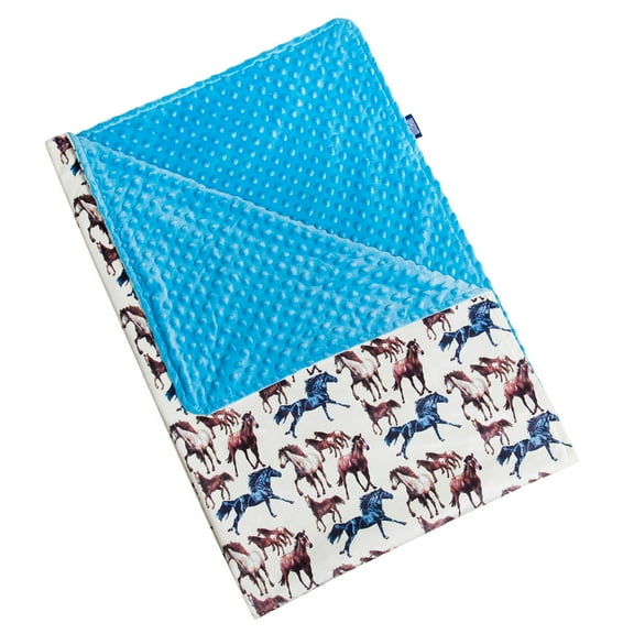 Wildkin Plush Velour Throw Blanket for Girls and Boys (Horse Dreams)