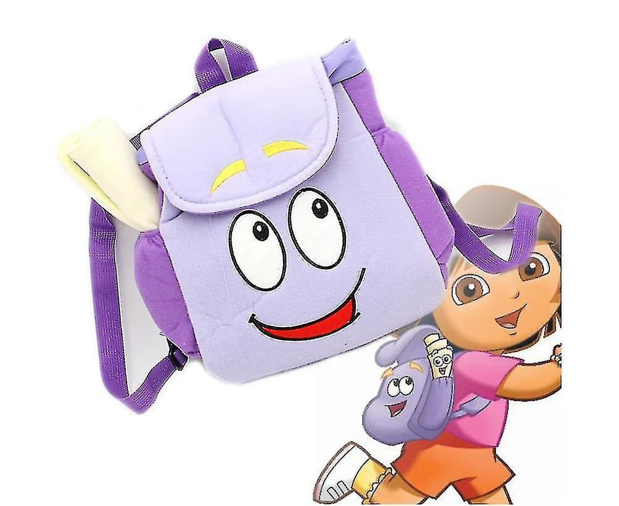 Dora The Explorer Purple Plush Backpack With Map Kids Toy School