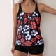 thumbnail image 5 of Gibobby Conjunto de Bañador Sexy Traje de baño para mujer Tankini Traje de baño normal de 2 piezas Sin espalda Impresión de 2 piezas Estampado ajustable (Rojo,M), 5 of 5
