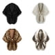 thumbnail image 2 of Minnieouse Capa cálida de invierno para novia con plumas artificiales, chaqueta de boda, chal, abrigo, bufanda cálida, accesorio de vestir, trabajo Accesorios de disfraces Blanco Minnieouse AP012809-03, 2 of 6