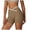 Coffee, variant on High Waist No Front Seam Biker Shorts 4 Inches Running Volleyball Spandex Yoga Gym Workouts(Black,2XL)