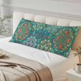thumbnail image 4 of Green Boho Body Pillow Covers, Shabby Vintage Ethnic Abstract Floral Art Soft Throw Pillow Cases with Invisible Zipper, Decorative Pillowcase Pillows Protectors for Sofa Bed Couchair 20"x54", 4 of 9