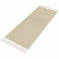 thumbnail image 4 of Vintage Cream Hallway Runner Rug 2'x6', Farmhouse Retro Beige Solid Color Washable Entryway Rug with Tassels, Woven Cotton Laundry Room Rugs Long Carpet for Bathroom Sink Foyer Bedroom, 4 of 9