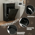 thumbnail image 6 of HARIPUL 13 Gallon Tilt Out Trash Cabinet for Kitchen, Single Kitchen Trash Can Cabinet with Drawers, Black, 6 of 10