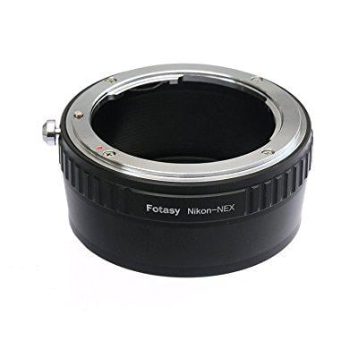 Image of fotasy nikon lens to sony e-mount nex camera nex-5n nex-5r nex-5t nex-6 nex-7 a6300 a6000 a5100 a5000 a3500 a3000 nex-vg30 nex-vg900 nex-fs100 nex-fs700 nex-ea50 pxw-fs7 adapter