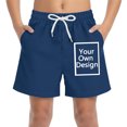 thumbnail image 3 of UQJfacai Boys Swim Trunks Kids Drawstring Elastic Waist Swim Shorts Pockets Summer Bathing Suit Swimsuit Teen Boy Swimwear 4-15 Years, 3 of 9
