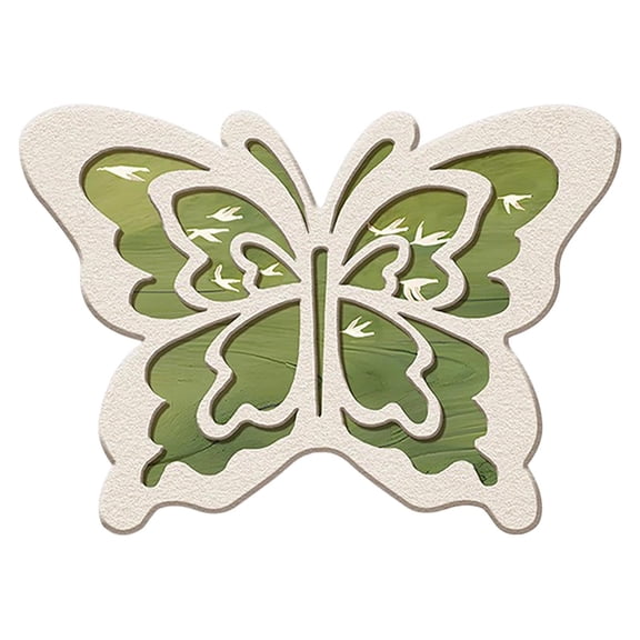 JingChun Butterfly Shaped Area Rug, Soft Diatomite Mat, Thin Doormat Not Bulky, Non Slip TPR Backing Foot Pad, Dry Feet Carpet for Inside Home Under Table