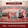 thumbnail image 7 of Noahas Round Traditional Persian Area Rug, Red , 4' x 4', 7 of 7