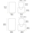 thumbnail image 4 of 3pcs Set Orchid Bath Mat Flowers Wood Planks Background Toilet Pedestal Mat Toilet Seat Lid Covers Cushions Pads Bathtub Rug, 4 of 5