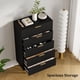 thumbnail image 4 of 5-cajón cómoda blanca para dormitorio - 47.9-pulgada de altura wood cómoda con metal handles para closet/sala de estar/entrada, negra, 4 of 7