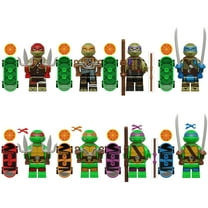8 Pcs Ninja Turtles Minifigures with Skateboard Building Blocks Toys, Anime Ninja Turtles Action Figures for Teenages Kids