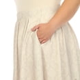 thumbnail image 5 of White Mark Plus Size Border Print Pleated Midi Skirt, 5 of 6