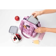 PackIt Freezable Hampton Lunch Bag, Mulberry Tie Dye, with Shoulder Straps and Zipper Closure
