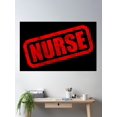 thumbnail image 2 of Nurse Stamp Poster Wall Art, Modern Wall Decor, 12x18 UNFRAMED, 2 of 3