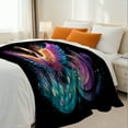 thumbnail image 3 of Flannel Fleece Throw Blanket, Soft Large Throw Blanket, Lightweight Cozy Plush Throw Blanket Fit Sofa Bed, 30"x40", Peacock, 3 of 7