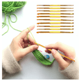 thumbnail image 4 of "10pcs Ganchos De Ganchillo Ganchos Crochet De Aluminio Tejer Belug Dorado ", 4 of 5