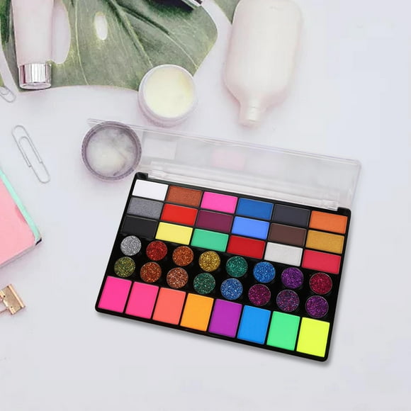 Pintura facial y corporal Yinane 42 pinturas a base de agua colorida lavable para niños adultos Halloween Cosplay multiusos práctica