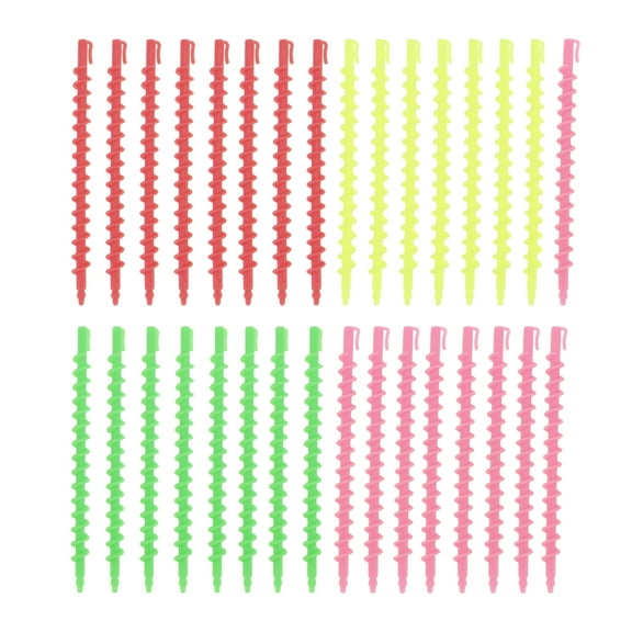 Unique Bargains 30pcs Screw Hair Rollers for Women 6.89"x0.39" Assorted Color