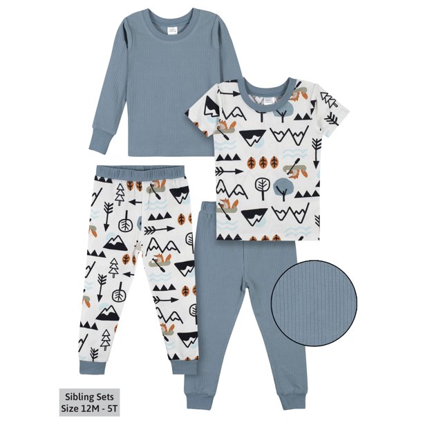 Modern Moments by Gerber Baby & Toddler Boy SnugFit Cotton Pajamas, 4