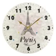 thumbnail image 2 of Paris Eiffel Tower Round Wall Clocks French Style Silent Wall Hanging Watch 25cm Wooden Clock for Living Room（10 Inch）, 2 of 6