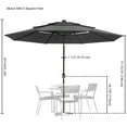 thumbnail image 5 of Yescom 11 Ft 3 Tier Patio Umbrella with Solar LED UV70+ Crank Tilt Button, 5 of 12