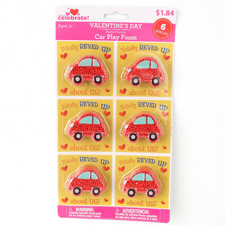WAY TO CELEBRATE! Red Valentine's Day Party Favors, 6 Count