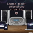 thumbnail image 5 of Magnavox MM435M2-SL Sistema compacto de estantería para CD de 3 piezas con radio estéreo FM digital, tecnología inalámbrica Bluetooth y control remoto en plateado | Pantalla LCD | Compatible con puert, 5 of 5