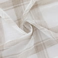 thumbnail image 7 of Shininglove Buffalo Plaid Curtains Linen Checked Curtain Drapes Semi-Sheer Rustic Window Treatment Sets, 52" W x 84" L, Taupe, 2 Panels, 7 of 7