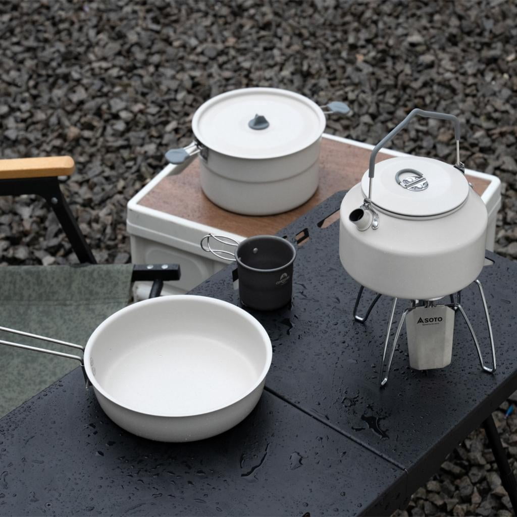 LICEWO Aluminum Camping Pots Cookware Hiking Pots Kettle Frying Pan Easy to Clean