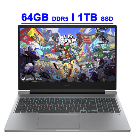 HP Omen 16 Premium Gaming Laptop 16.1" FHD IPS 144Hz Intel 16-core i7-14650HX 64GB DDR5 1TB SSD GeForce RTX 4060 RGB Backlit Thunderbolt FHD Privacy Camera Fast Charging Win11