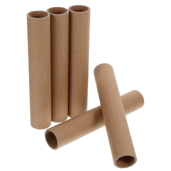 Masteelf 5pcs Cardboard Cylinder Posters Container Round Portable Tube Brown Round Cardboard Mailing Tubes for Shipping Packing Art Prints Maps Blueprints