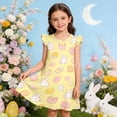 thumbnail image 2 of Shadoumai Children Girls Easter Dress Sets Easter's Day Floral Bow Dress with Straw Hat Set Outerwear Little Girls Layered Ballet Rainbow Tutu Skirt Baby Girl Clothes, 2 of 4