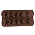 thumbnail image 2 of Worallymy Navidad Chocolate molde muñeco de nieve calcetines árboles silicona pastel molde caramelo galletas Worallymy JD720445601, 2 of 6