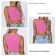 thumbnail image 3 of Cuello redondo Crop Top versátil sin mangas transpirable Racer Back Tank Tops para mujeres niñas, 3 of 8