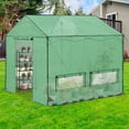 thumbnail image 2 of EAGLE PEAK 10x10 FT Portable Walk-in Greenhouse, Pop up Outdoor Green House with Power Access Openings, Green, 2 of 10