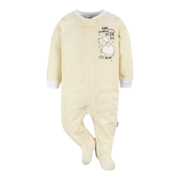 Set De Mamelucos Gerber Unisex Talla 3-6 Meses Diseño Borregos Color