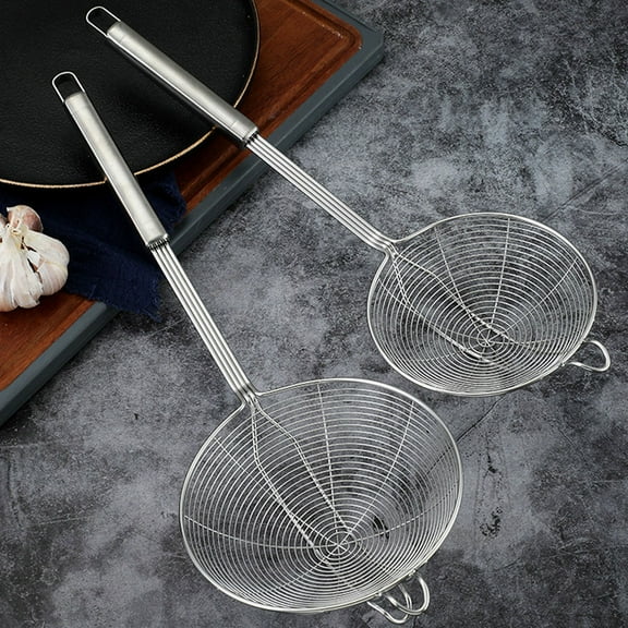TABLZONE Stainless Steel Spider Skimmer Spoon Strainer for Frying Large Size Kitchen Cooking Tool 1 Piece