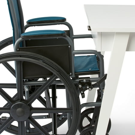 Medline K1 Basic Wheelchair with Desk Length Armrests and Swing Away Leg rests