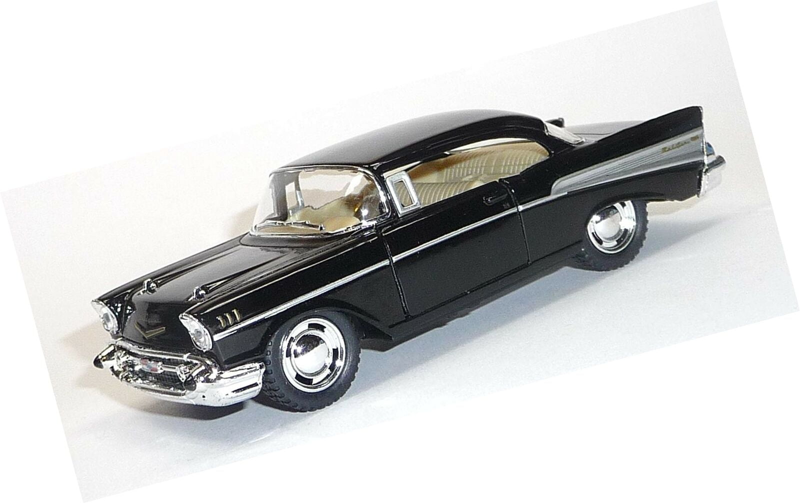 Black 1957 Chevy Bel Air Die Cast Toy with Pull Back Action Walmart